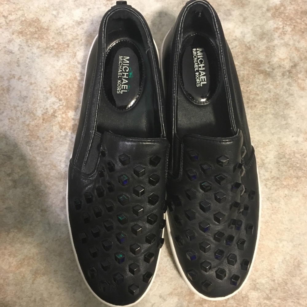 New Michael Kors Black Slip-on Shoes